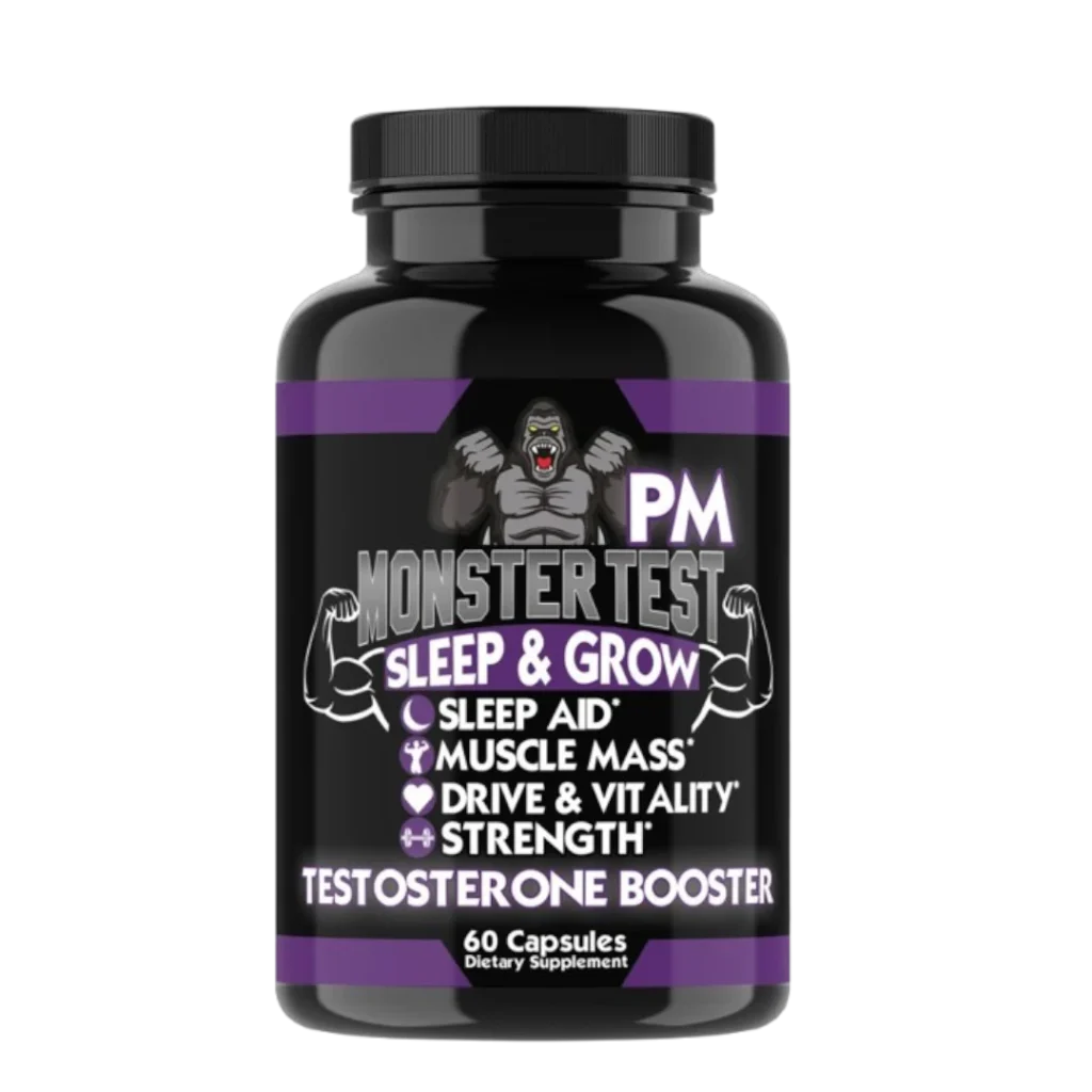 MONSTER TEST PM , POTENCIADOR DE LA TESTOSTERONA -Y EL BUEN SUEÑO PARA HOMBRES ANGRY SUPPLEMENTS