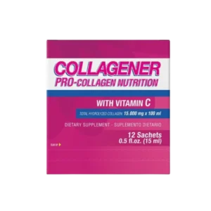 COLLAGENER PRO-COLLAGEN NUTRITION™ 15.000MG WITH VITAMIN C 12 LIQUID SACHETS (COLAGENO LIQUIDO) HEALTHY AMERICA