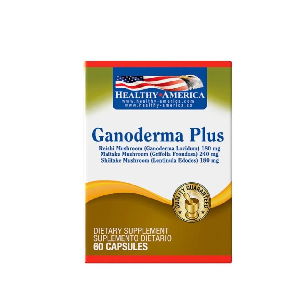 GANODERMA PLUS (GANODERMA LUCIDUM 180MG ,SHITAKE 180 MG , MAITAKE 240MG )   HEALTHY AMERICA