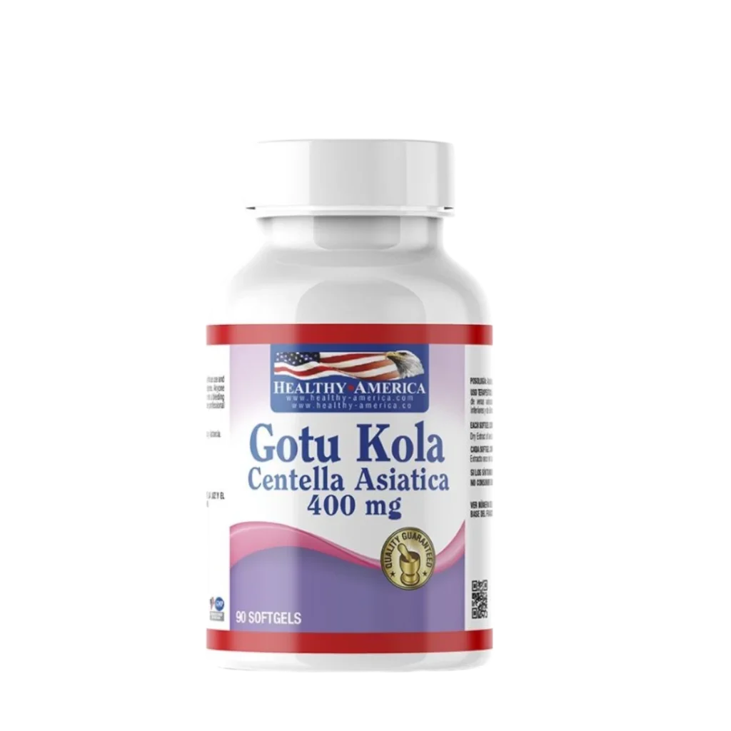 GOTU KOLA 400MG  CENTELLA ASIATICA STANDARDIZED TO 20 % ASIATICOSIDES HEALTHY AMERICA