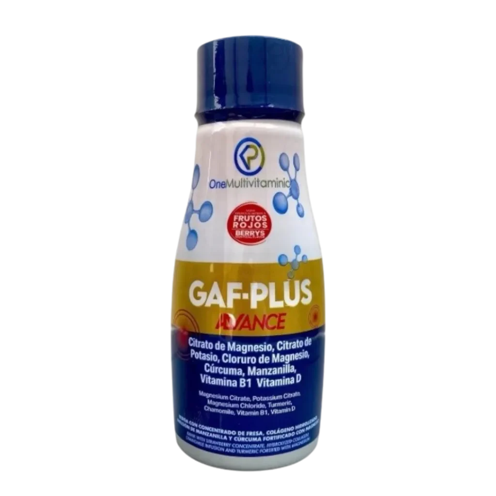 GAF-PLUS ADVANCE  (COLAGENO + CURCUMA + VITAMINAS ) 300 ML ONEMULTIVITAMINIC