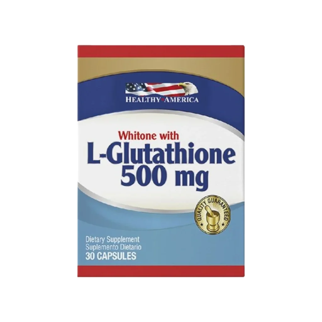 WHITONE WITH L-GLUTATHIONE 500 MG  HEALTHY AMERICA