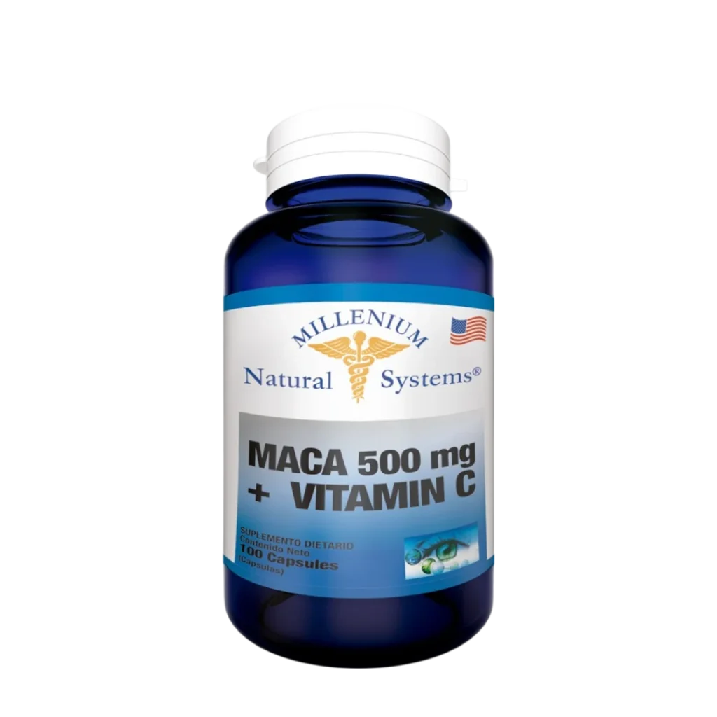 MACA  500 MG + VITAMINA C MILLENIUM NATURAL SYSTEMS