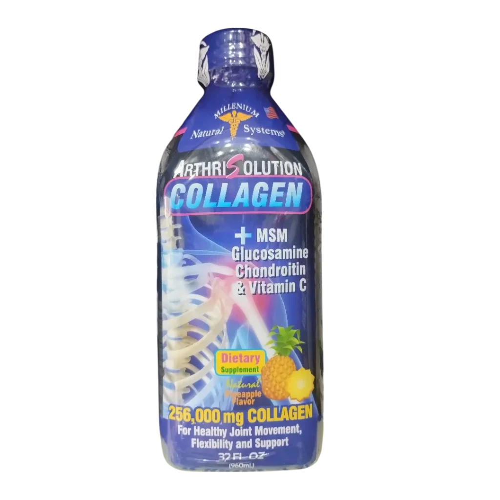 ARTHRI SOLUTION COLLAGEN + MSM COLÁGENO + GLUCOSAMINA  MILLENIUM NATURAL SYTEMS