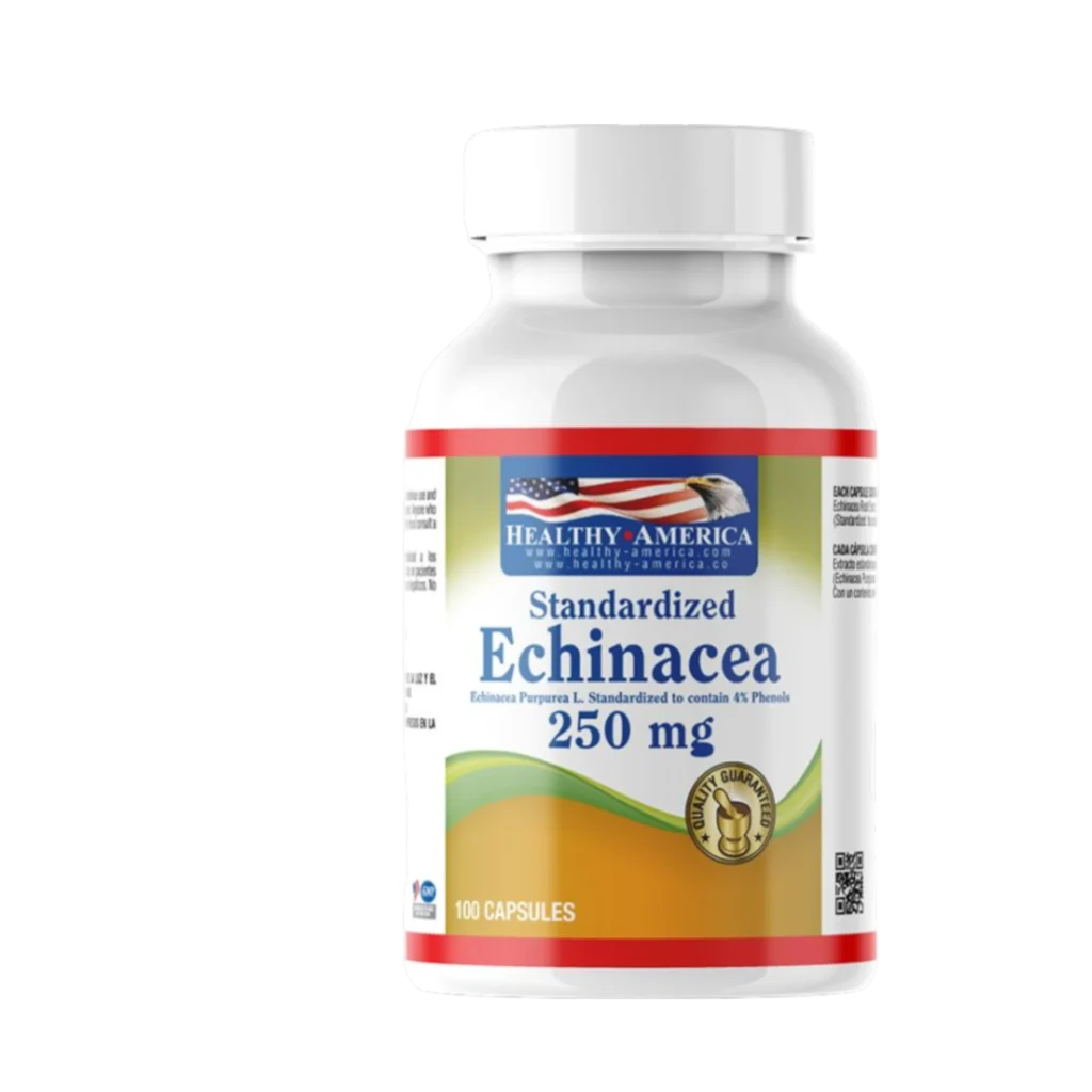 ECHINACEA PURPUREA 250MG STANDARDIZED TO CONTAIN 4% FENOLS HEALTHY AMERICA