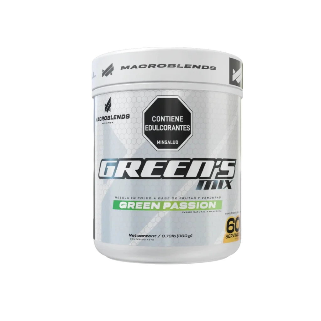 GREENS MIX VEGETALES Y SUPERFOODS BATIDO VERDE MACROBLENDS