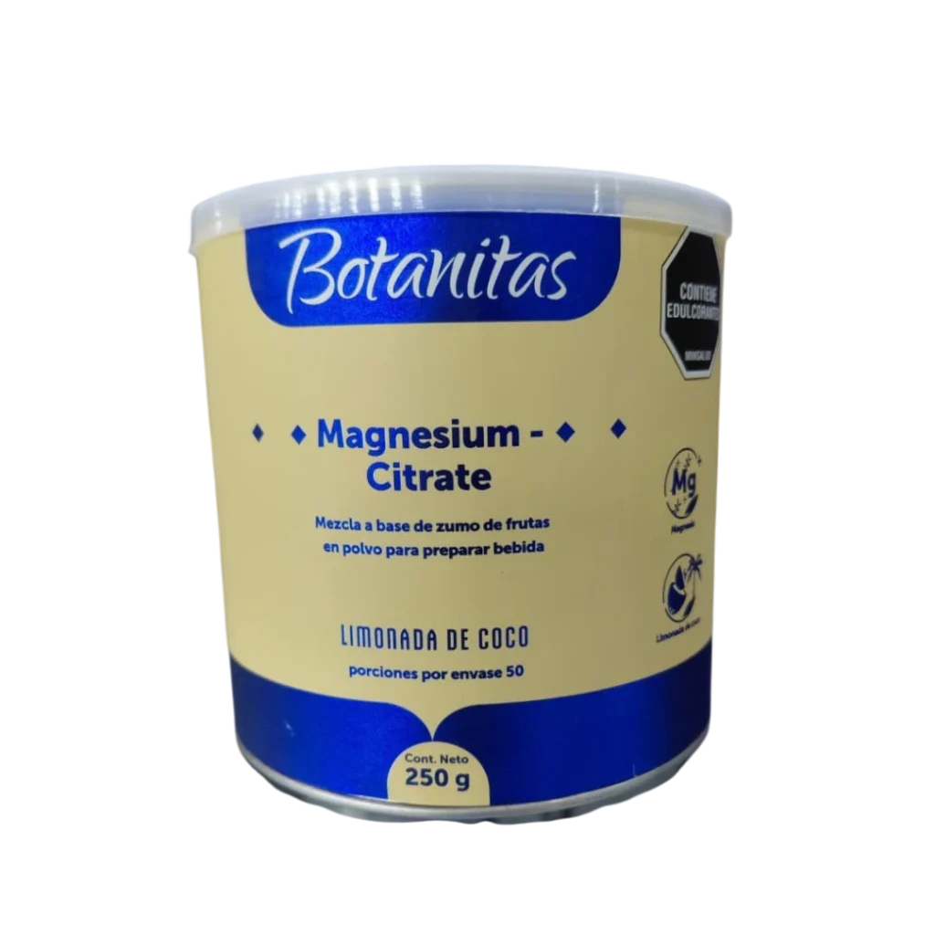 CITRATO DE MAGNESIO LIMONADA DE COCO POR 250 GR BOTANITAS