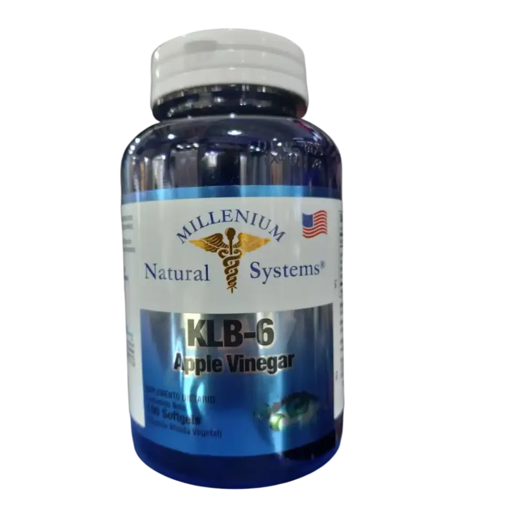 KLB -6 APPLE VINEGAR VINAGRE DE MANZANA MILENIUM NATURAL SYTEMS