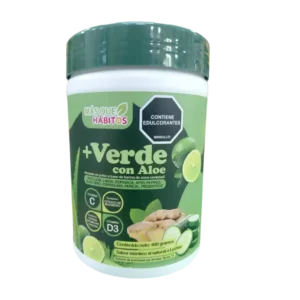 BATIDO VERDE + VERDE CON ALOE MAS QUE HABITOS