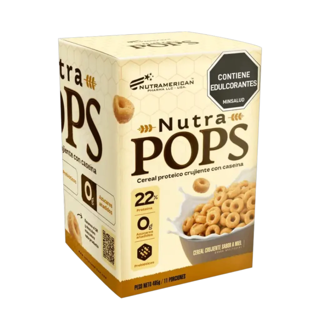 NUTRA POPS CEREAL PROTEICO CRUJIENTE CON CASEINA CEREAL NUTRAMERICA PHARMA UPN